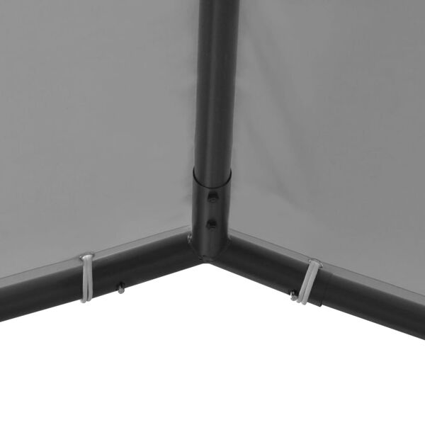 vidaXL Κιόσκι Κήπου Ανθρακί 400 x 400 x 260 εκ. Ατσάλινο