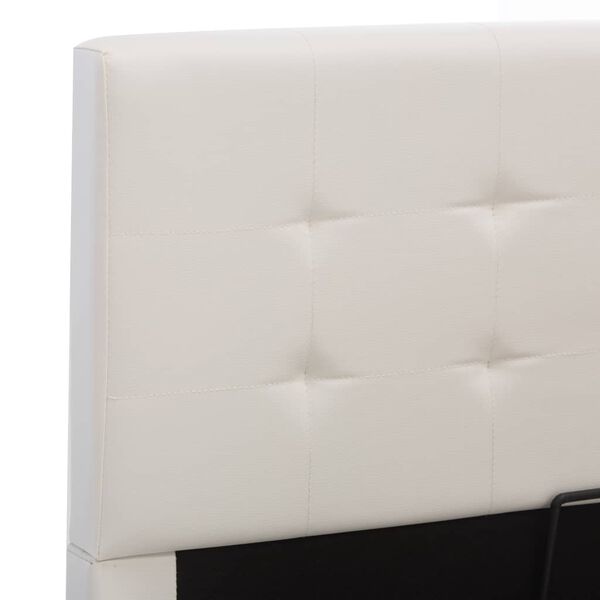 vidaXL Πλαίσιο Κρεβατιού με Αποθηκ. Χώρο Λευκό 160x200 εκ. Συνθ. Δέρμα