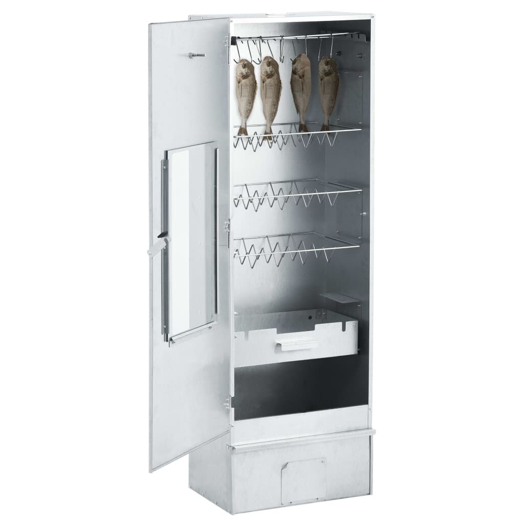 vidaXL Φούρνος Καπνίσματος 44,5 x 29 x 124 εκ. με Πριονίδι 1 κ.