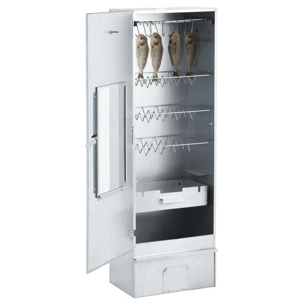 vidaXL Φούρνος Καπνίσματος 44,5 x 29 x 124 εκ. με Πριονίδι 1 κ.