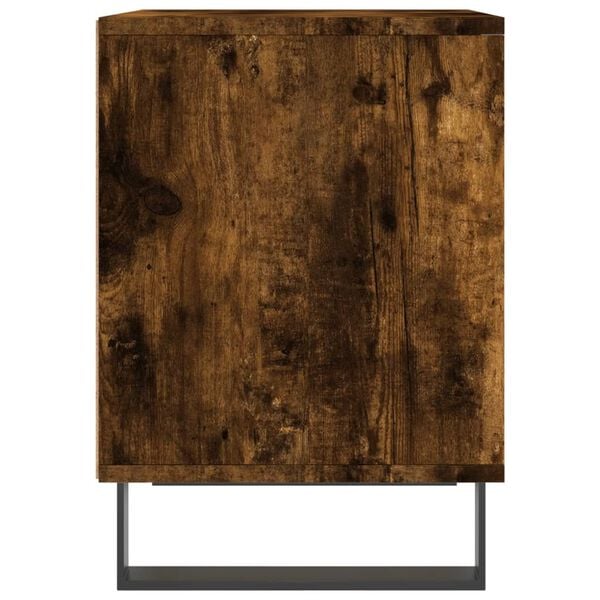 vidaXL Κομοδίνο Καπνιστή Δρυς 40 x 35 x 50 εκ. από Επεξεργ. Ξύλο