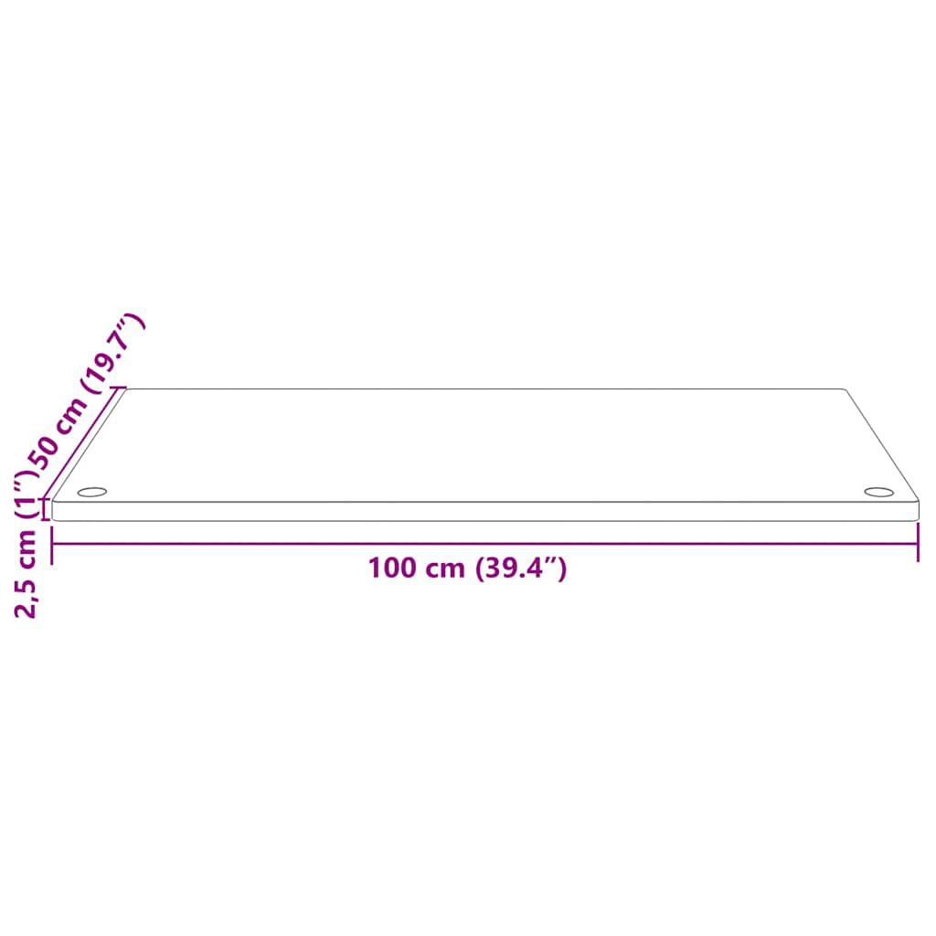vidaXL Επιφάνεια Γραφείου 100 x 50 x 2,5 εκ. από Μασίφ Ξύλο Πεύκου