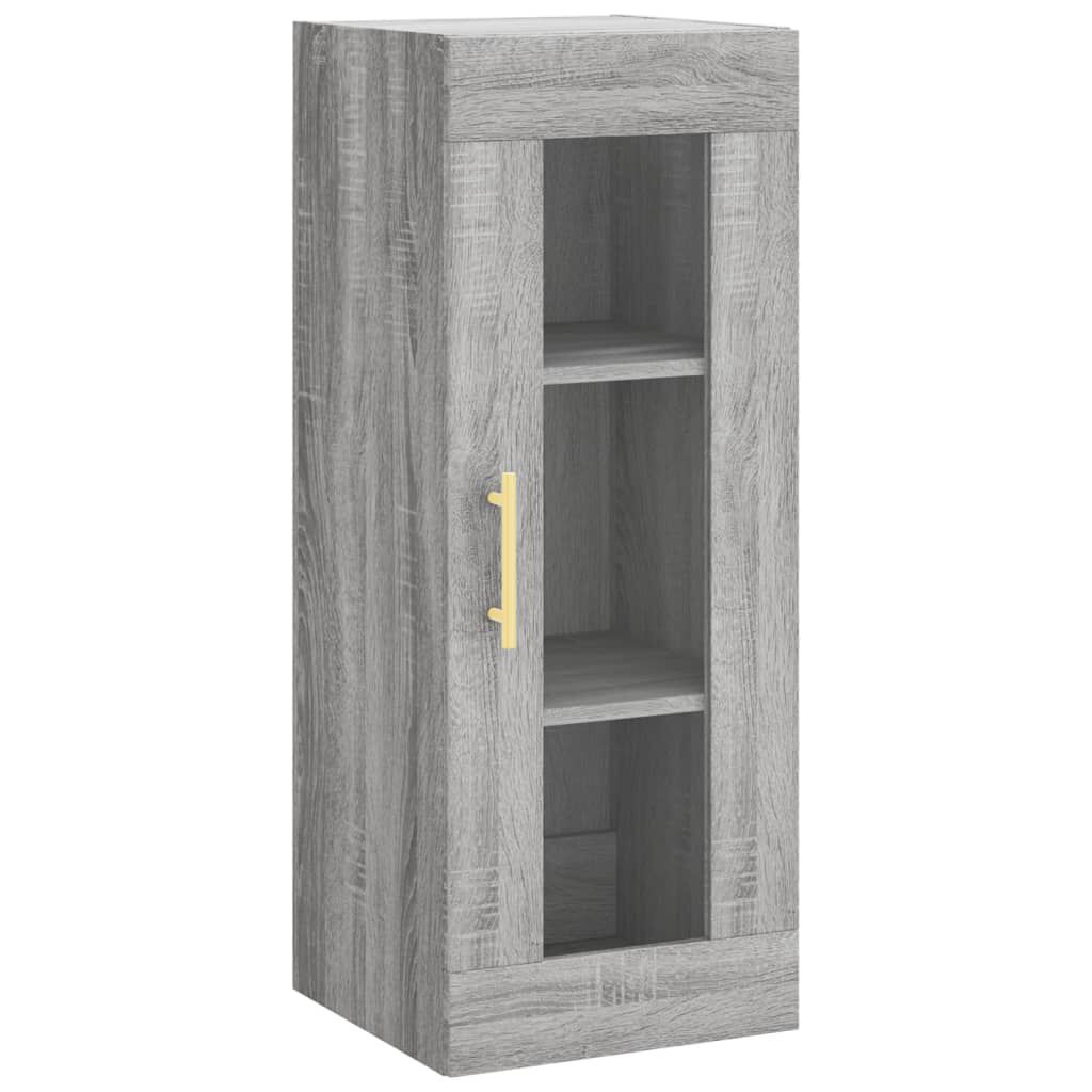 vidaXL Μπουφές Sonoma Γκρι 34,5 x 34 x 180 εκ. από Επεξεργασμένο Ξύλο