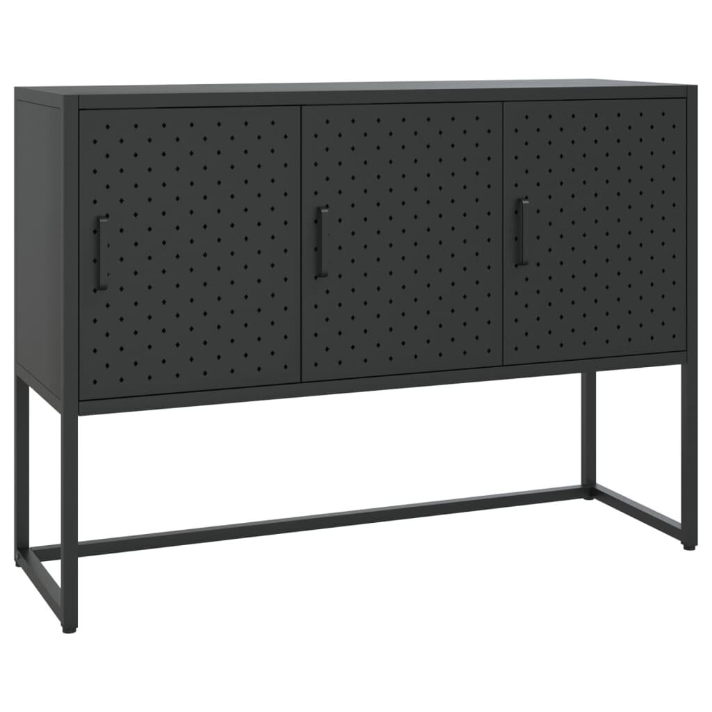 vidaXL Μπουφές Μαύρος 105 x 35 x 75 εκ. από Ατσάλι
