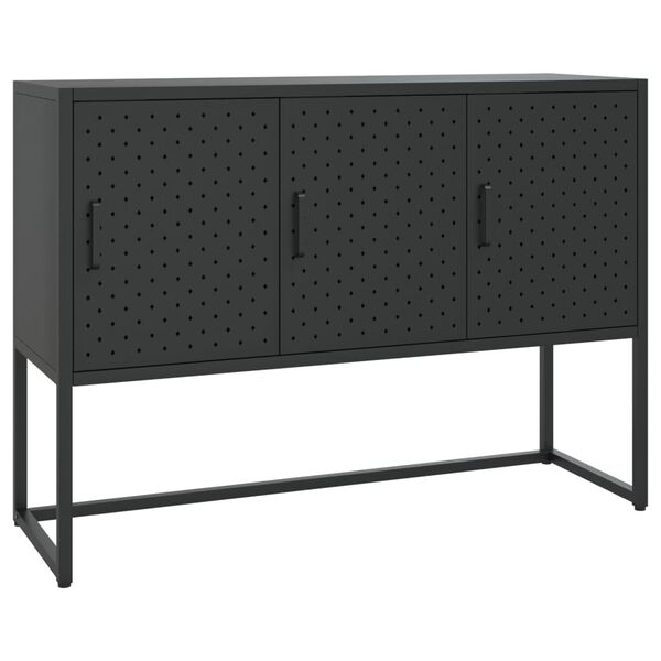 vidaXL Μπουφές Μαύρος 105 x 35 x 75 εκ. από Ατσάλι