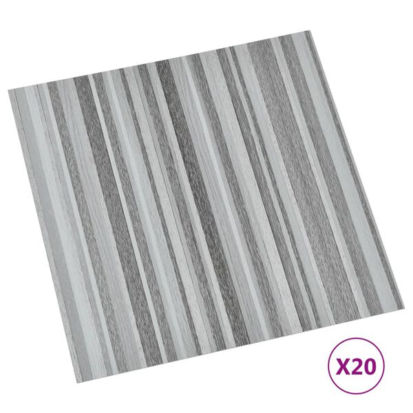 vidaXL Δάπεδο Αυτοκόλλητο Ανοιχτό Γκρι 20 τεμ. 1,86 μ² από PVC