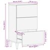 vidaXL Πλαϊνό γραφείο με συρτάρι Καφέ 40 x 33.5 x 75 εκ