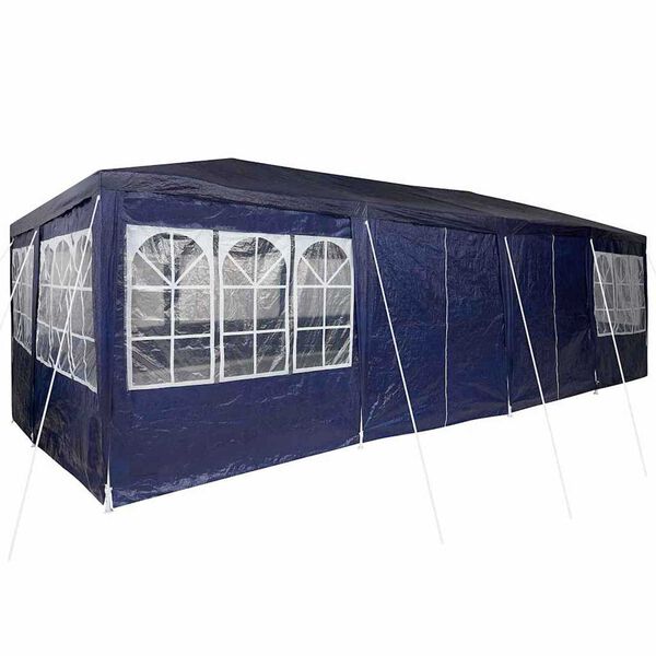 vidaXL Σκηνή Πάρτυ Μπλε και άσπρο 800 x 400 x 266 εκ