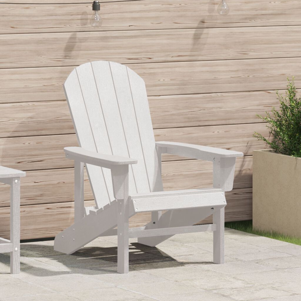 vidaXL Adirondack Καρέκλα Λευκή 74x82x91 εκ HDPE