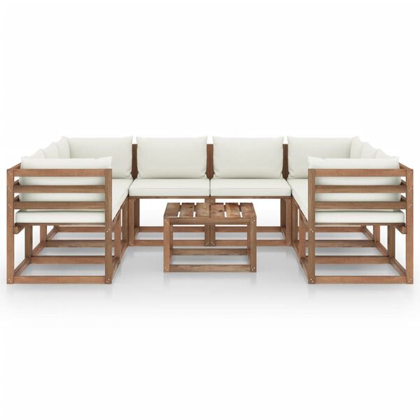 vidaXL &Sigma;&alpha;&lambda;ό&nu;&iota; &Kappa;ή&pi;&omicron;&upsilon; &Sigma;&epsilon;&tau; 9 &tau;&epsilon;&mu;. &mu;&epsilon; &Kappa;&rho;&epsilon;&mu; &Mu;&alpha;&xi;&iota;&lambda;ά&rho;&iota;&alpha;