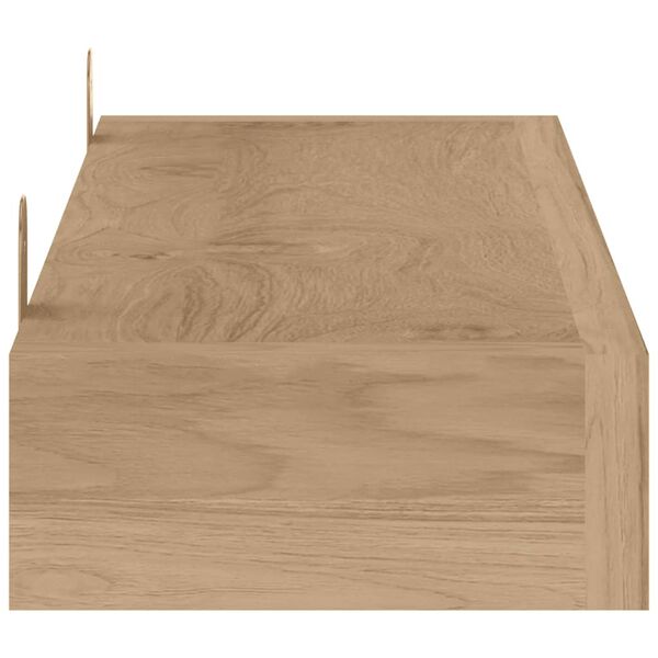 vidaXL Ράφια Τοίχου 2 τεμ. 90 x 15 x 6 εκ. από Μασίφ Ξύλο Teak