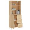 vidaXL Ντουλάπι Sonoma δρυς 69,5 x 34 x 180 εκ. από Επεξεργασμένο Ξύλο