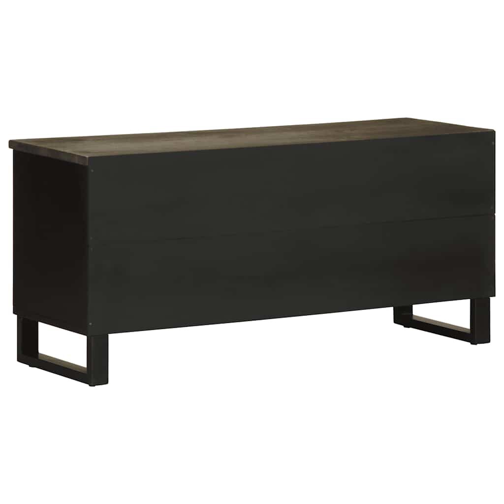 vidaXL Έπιπλο Τηλεόρασης Μαύρο 100 x 33 x 46 εκ. από Μασίφ Ξύλο Μάνγκο