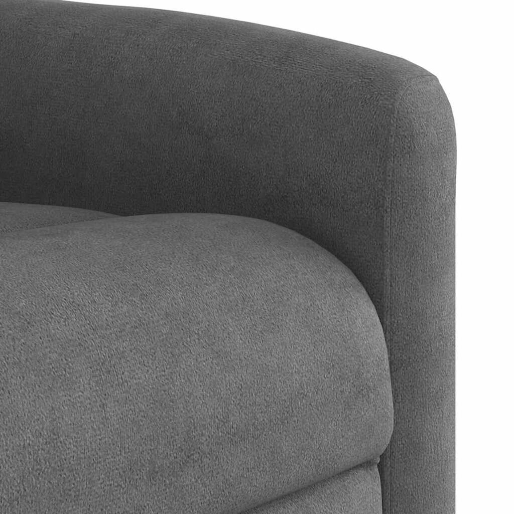 vidaXL Πολυθρόνα Ηλεκτρική Ανακλινόμενη Σκούρο Γκρι Ύφασμα Μικροϊνών