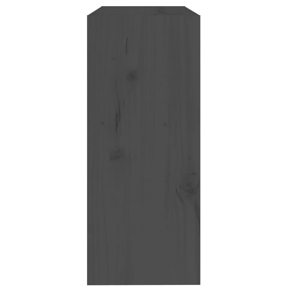 vidaXL Βιβλιοθήκη/Διαχωρ. Χώρου Γκρι 60x30x71,5 εκ. Μασίφ Ξύλο Πεύκου