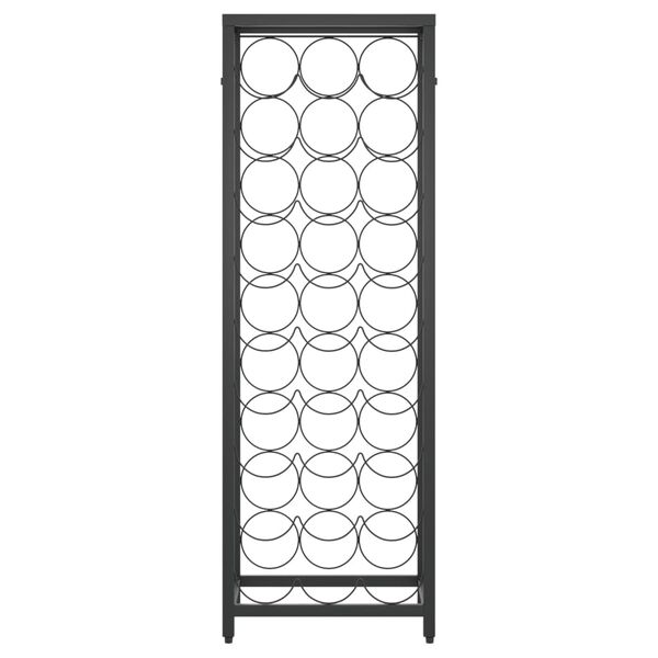 vidaXL Ραφιέρα Κρασιών 27 Μπουκ. Μαύρη 34x18x100εκ Σφυρήλατο Σίδερο