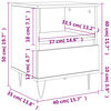 vidaXL Κομοδίνα 2 τεμ. Καπνιστή Δρυς 40 x 35 x 50 εκ. Επεξεργ. Ξύλο
