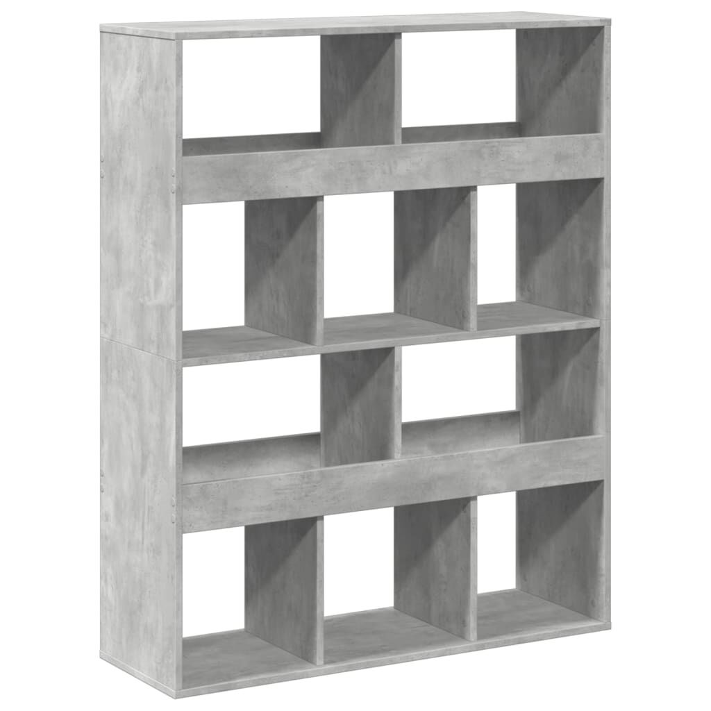 vidaXL Βιβλιοθήκη/Διαχωριστικό Χώρου Γκρι 100x33x125,5 εκ. Επεξ. Ξύλο
