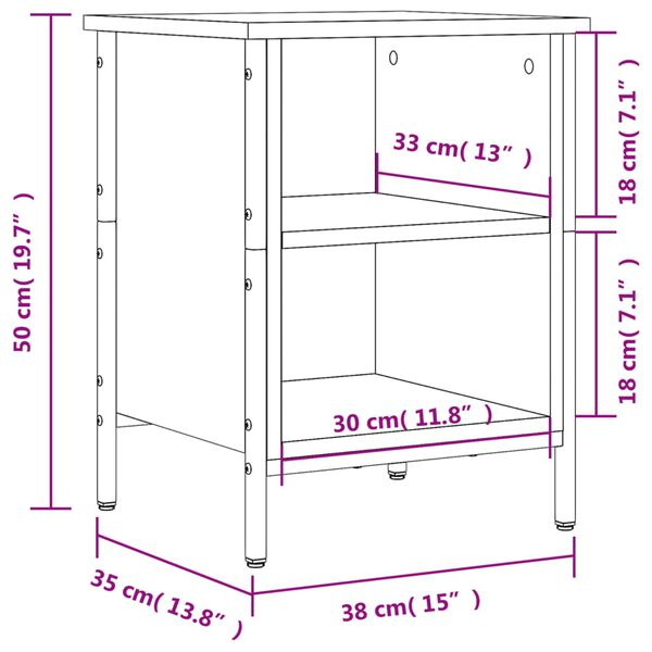 vidaXL Παπουτσοθήκη Γκρι Sonoma 38 x 35 x 50 εκ. από Επεξεργ. Ξύλο