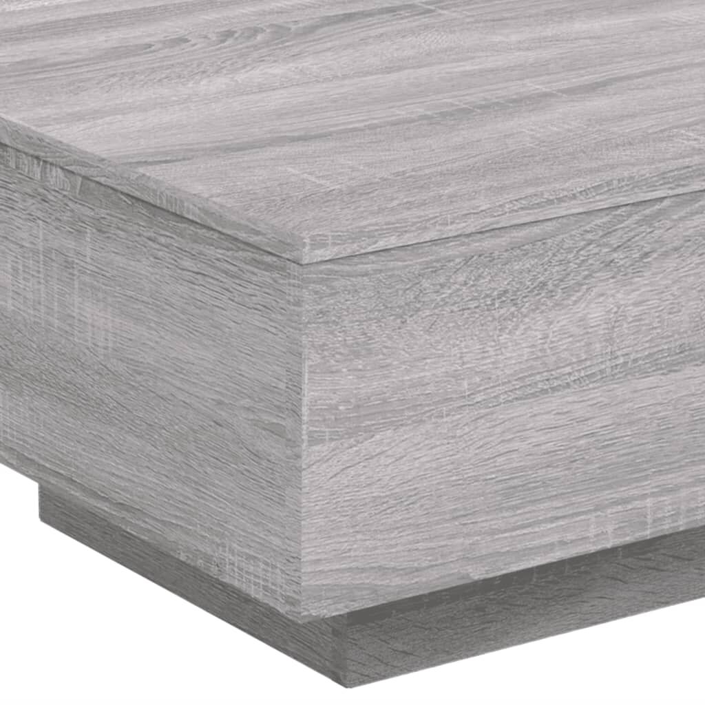 vidaXL Τραπεζάκι Σαλονιού με Φώτα LED Γκρι Sonoma 55x55x31 εκ.