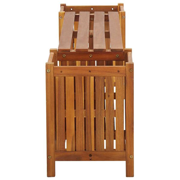 vidaXL Πάγκος Κήπου με 2 Γλάστρες 150x30x40 εκ. από Μασίφ Ξύλο Ακακίας