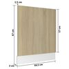 vidaXL Πλαίσιο Πλυντηρίου Πιάτων "Lyon" Sonoma Δρυς 59,5x3x67 εκ. από Τεχνητό Ξύλο