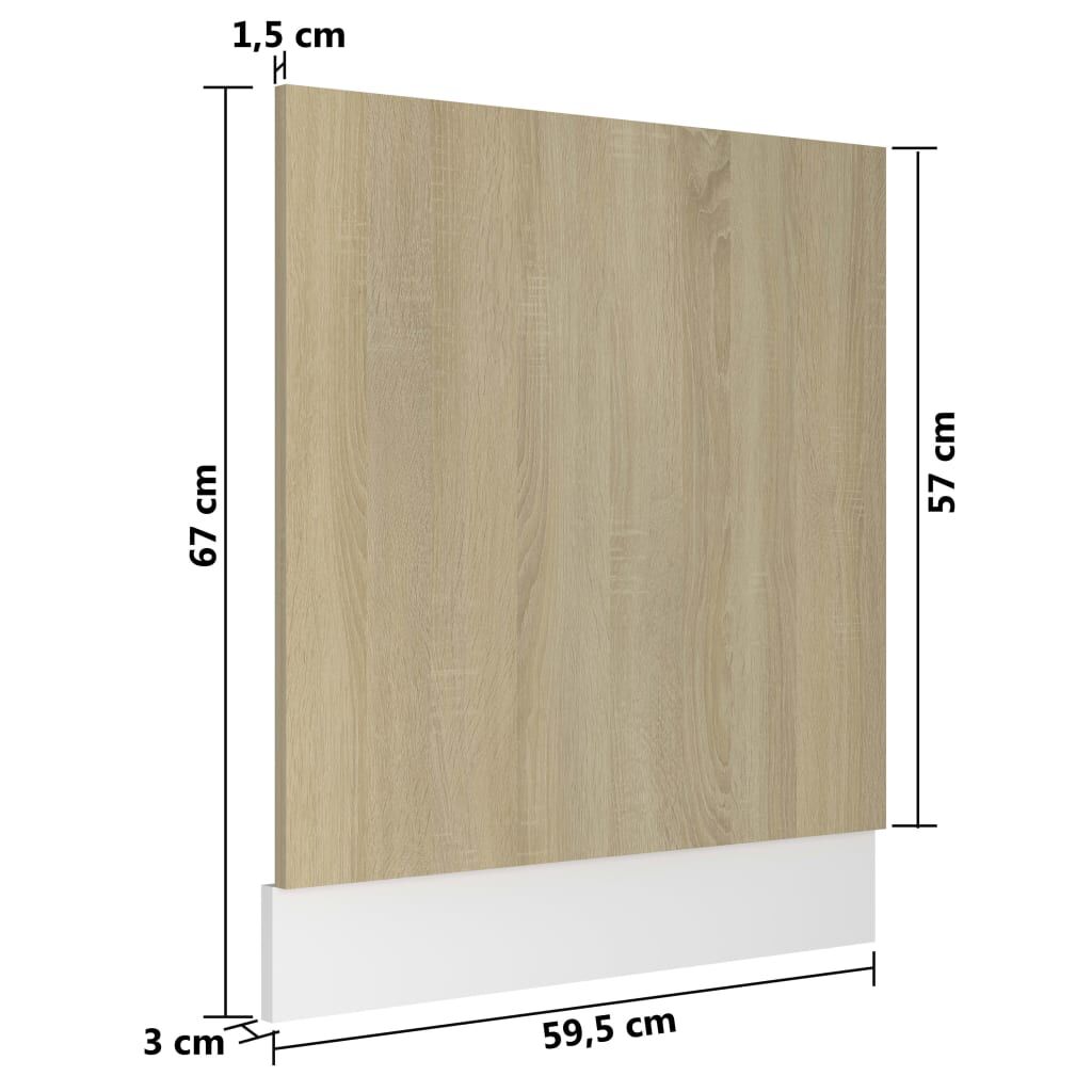 vidaXL Πρόσοψη Πλυντηρίου Πιάτων Lyon Sonoma Δρυς 59,5x3x67εκ.
