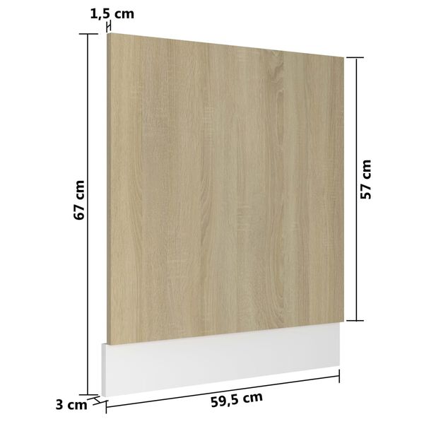 vidaXL Πρόσοψη Πλυντηρίου Πιάτων Lyon Sonoma Δρυς 59,5x3x67εκ.