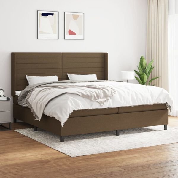 vidaXL &Kappa;&rho;&epsilon;&beta;ά&tau;&iota; Boxspring &mu;&epsilon; &Sigma;&tau;&rho;ώ&mu;&alpha; &Sigma;&kappa;&omicron;ύ&rho;&omicron; &Kappa;&alpha;&phi;έ 200x200 &epsilon;&kappa;. &Upsilon;&phi;&alpha;&sigma;&mu;ά&tau;&iota;&nu;&omicron;