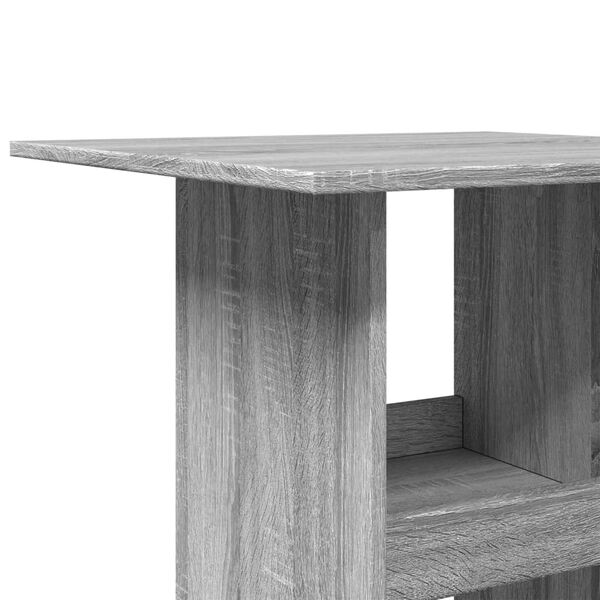 vidaXL Τραπέζι Μπαρ με Ράφια Γκρι Sonoma 60x60x102 εκ. Επεξ. Ξύλο