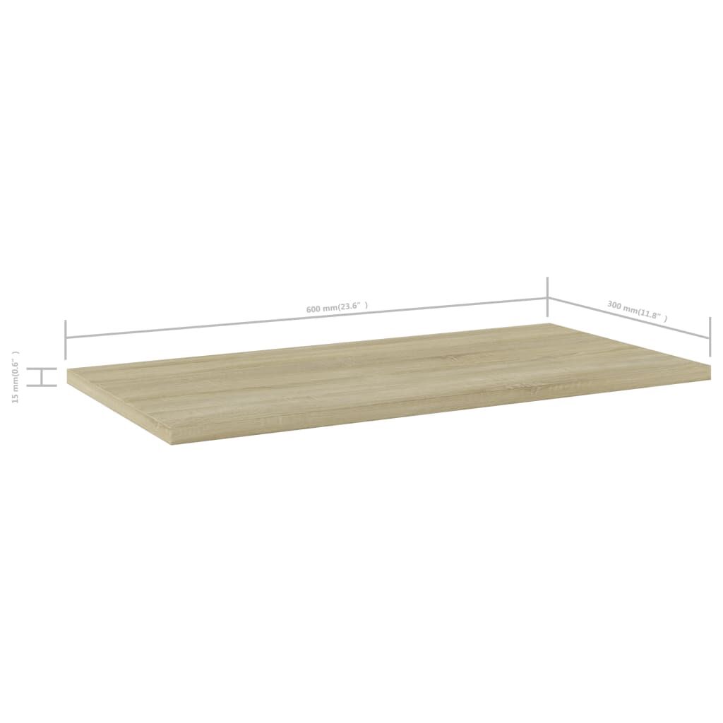 vidaXL Ράφια Βιβλιοθήκης 8 τεμ. Sonoma Δρυς 60x30x1,5 εκ. Μοριοσανίδα