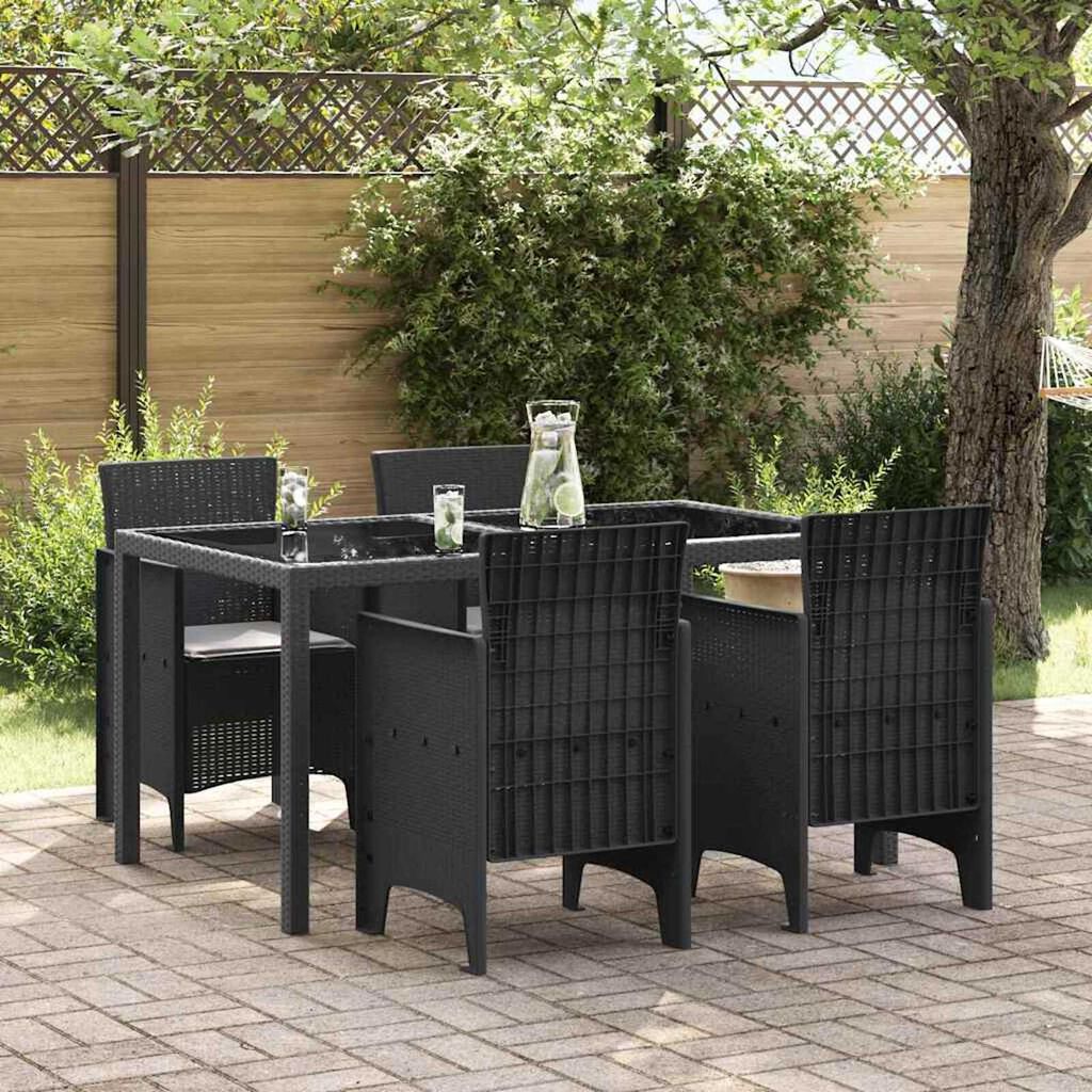vidaXL Καρέκλα Κήπου 4 pcs Ανθρακί 53 x 49 x 85 εκ. PP