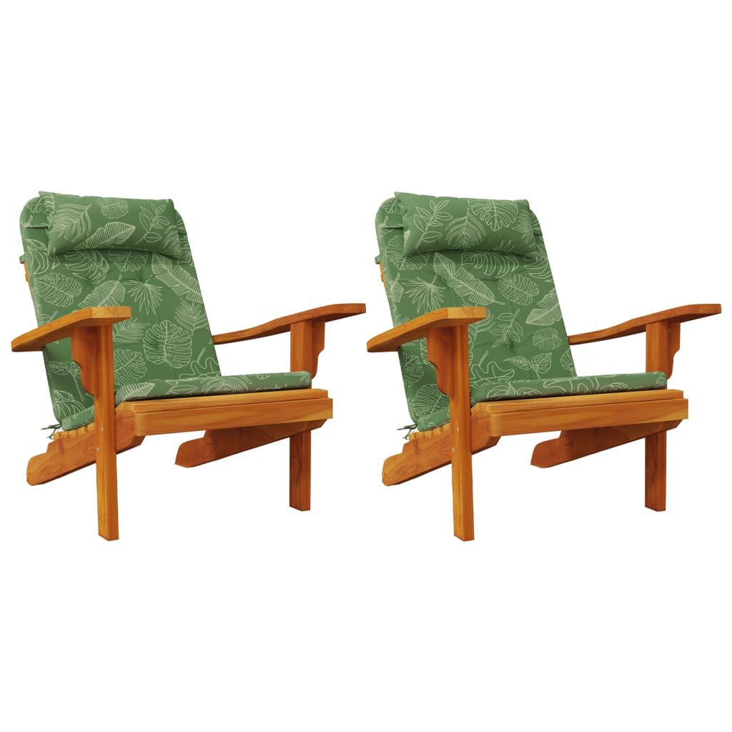 vidaXL Μαξιλάρια Καρέκλας Adirondack 2 τεμ. Σχ. Φύλλα Ύφασμα Oxford