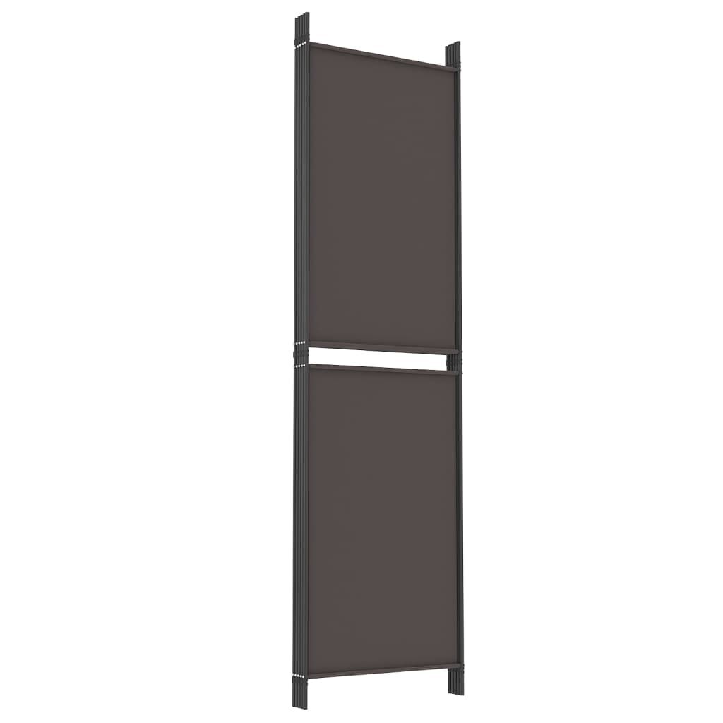 vidaXL Διαχωριστικό Δωματίου με 5 Πάνελ Καφέ 250x180 εκ. από Ύφασμα