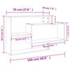 vidaXL Ραφιέρα Τοίχου Γκρι Σκυροδέματος 104x20x58,5 εκ. Επεξ. Ξύλο