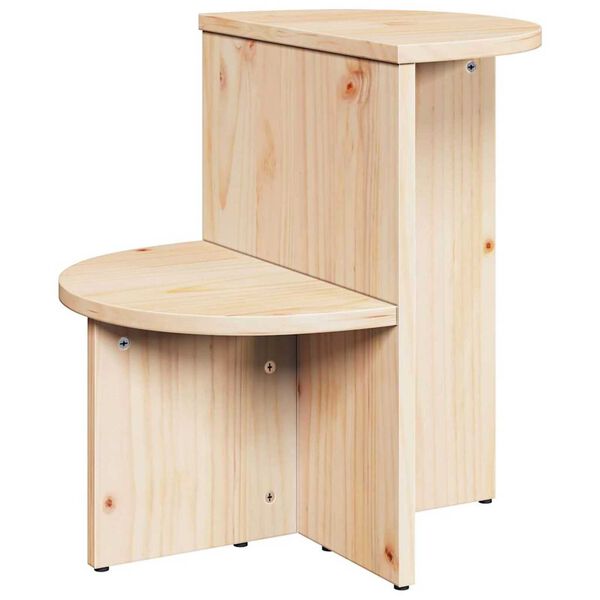 vidaXL Τραπεζάκι Πλευράς Φυσικό 50 x 40 x 50 εκ Μασίφ ξύλο πεύκου