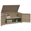 vidaXL Ντουλάπι Αποθήκευσης Κήπου Beige 110x55x60,5εκ. Συνθετικό Ρατάν