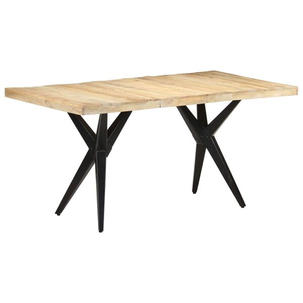 vidaXL Τραπεζαρία 160 x 80 x 76 εκ. από Ακατέργαστο Ξύλο Μάνγκο