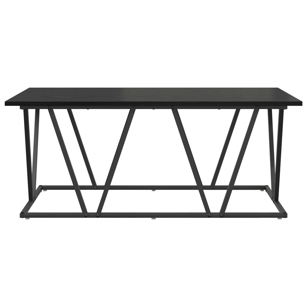 vidaXL Τραπέζι Καφέ Μαύρο Δρυς 100x50x40 εκ. Φτιαγμένο από ξύλο και μέταλλο