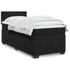 vidaXL Κρεβάτι Boxspring με Στρώμα Μαύρο 80 x 200 εκ. Βελούδινο