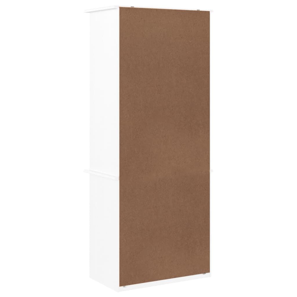 vidaXL Βιβλιοθήκη με Συρτάρια ALTA Λευκή 60x35x142εκ Μασίφ Ξύλο Πεύκου