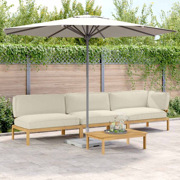 vidaXL &Sigma;&epsilon;&tau; &Kappa;&alpha;&nu;&alpha;&pi;έ &mu;&epsilon; &mu;&alpha;&xi;&iota;&lambda;ά&rho;&iota; &Mu;&omicron;&nu;ό&chi;&rho;&omega;&mu;&omicron; 4 pcs &Kappa;&rho;&epsilon;&mu; &Sigma;&tau;&epsilon;&rho;&epsilon;ό &Xi;ύ&lambda;&omicron; &Alpha;&kappa;&alpha;&kappa;ί&alpha;&sigmaf;