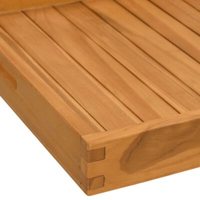 vidaXL Δίσκος Σερβιρίσματος 50 x 50 εκ. από Μασίφ Ξύλο Teak