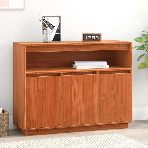 vidaXL Πλαϊνό γραφείο Καφέ 104,5 x 34 x 80 εκ