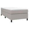 vidaXL Κρεβάτι Boxspring με Στρώμα Ανοιχτό Γκρι 90x200 εκ. Υφασμάτινο