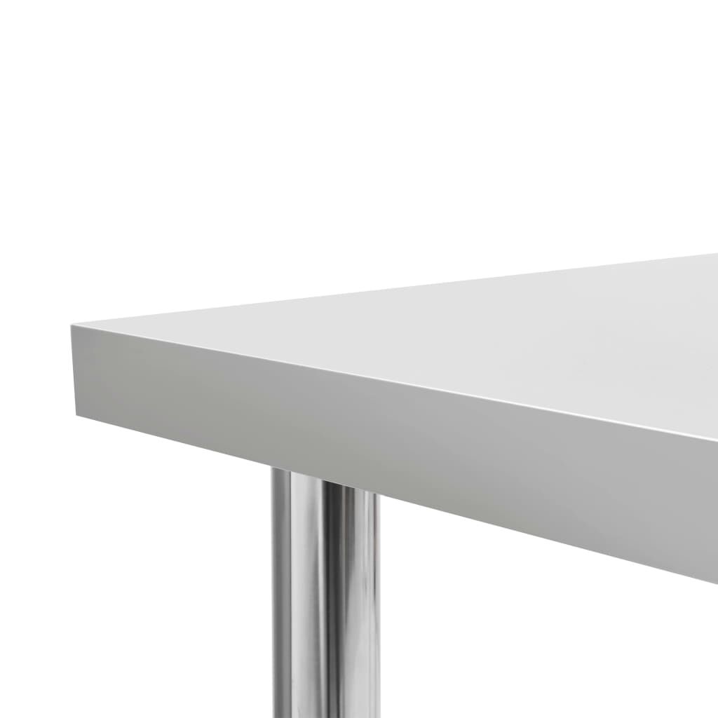 vidaXL Πάγκος Εργασίας Κουζίνας 120x60x85 εκ. από Ανοξείδωτο Ατσάλι
