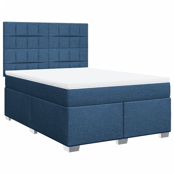 vidaXL &Kappa;&rho;&epsilon;&beta;ά&tau;&iota; Boxspring &mu;&epsilon; &Sigma;&tau;&rho;ώ&mu;&alpha; &Mu;&pi;&lambda;&epsilon; 140x200 &epsilon;&kappa;. &Upsilon;&phi;&alpha;&sigma;&mu;ά&tau;&iota;&nu;&omicron;