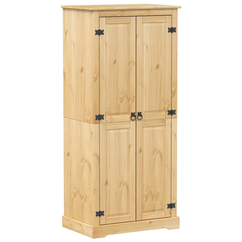 vidaXL Ντουλάπα Corona 76x50x170 εκ. από Μασίφ Ξύλο Πεύκου