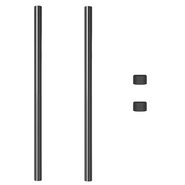 vidaXL Πό posts φράχτη 2 pcs Γκρι 110 cm Ατσάλι με Επικάλυψη Πούδρας