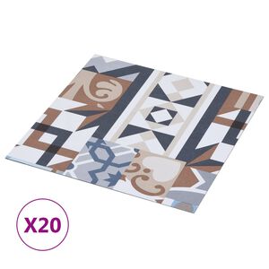 vidaXL Δάπεδο Αυτοκόλλητο Mono Pattern 20 τεμ. 1,86 μ² από PVC